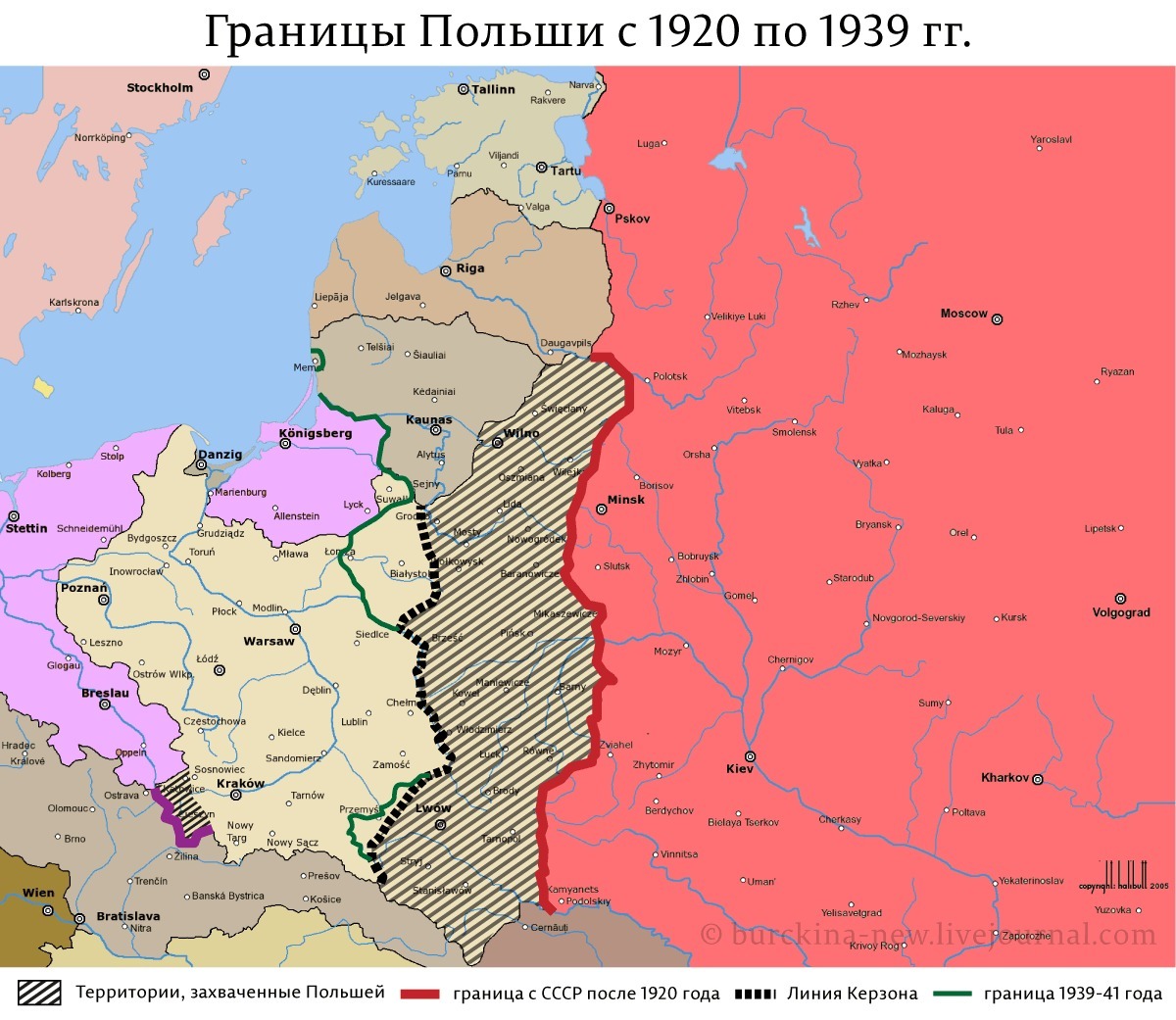 Карта западной украины и польши