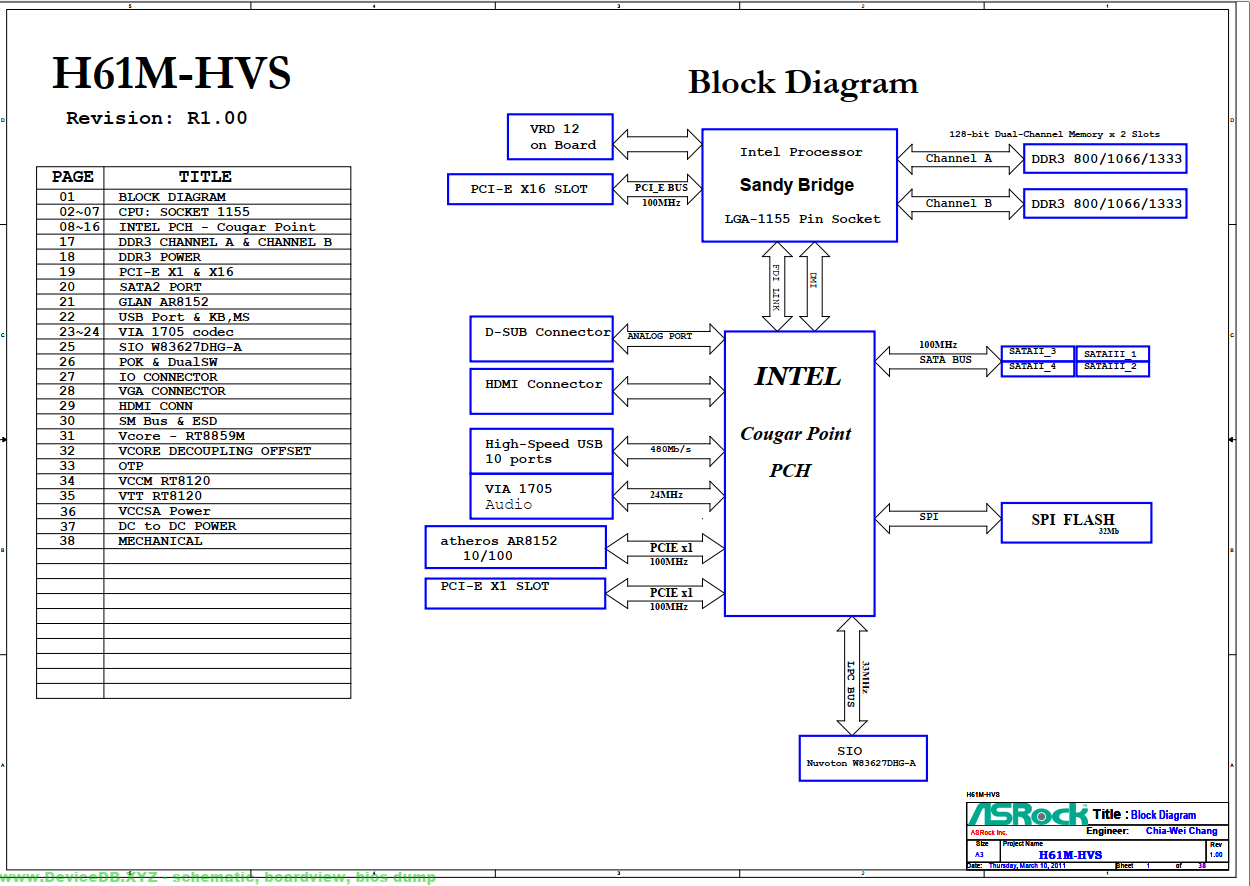 Asrock h61m hvs схема