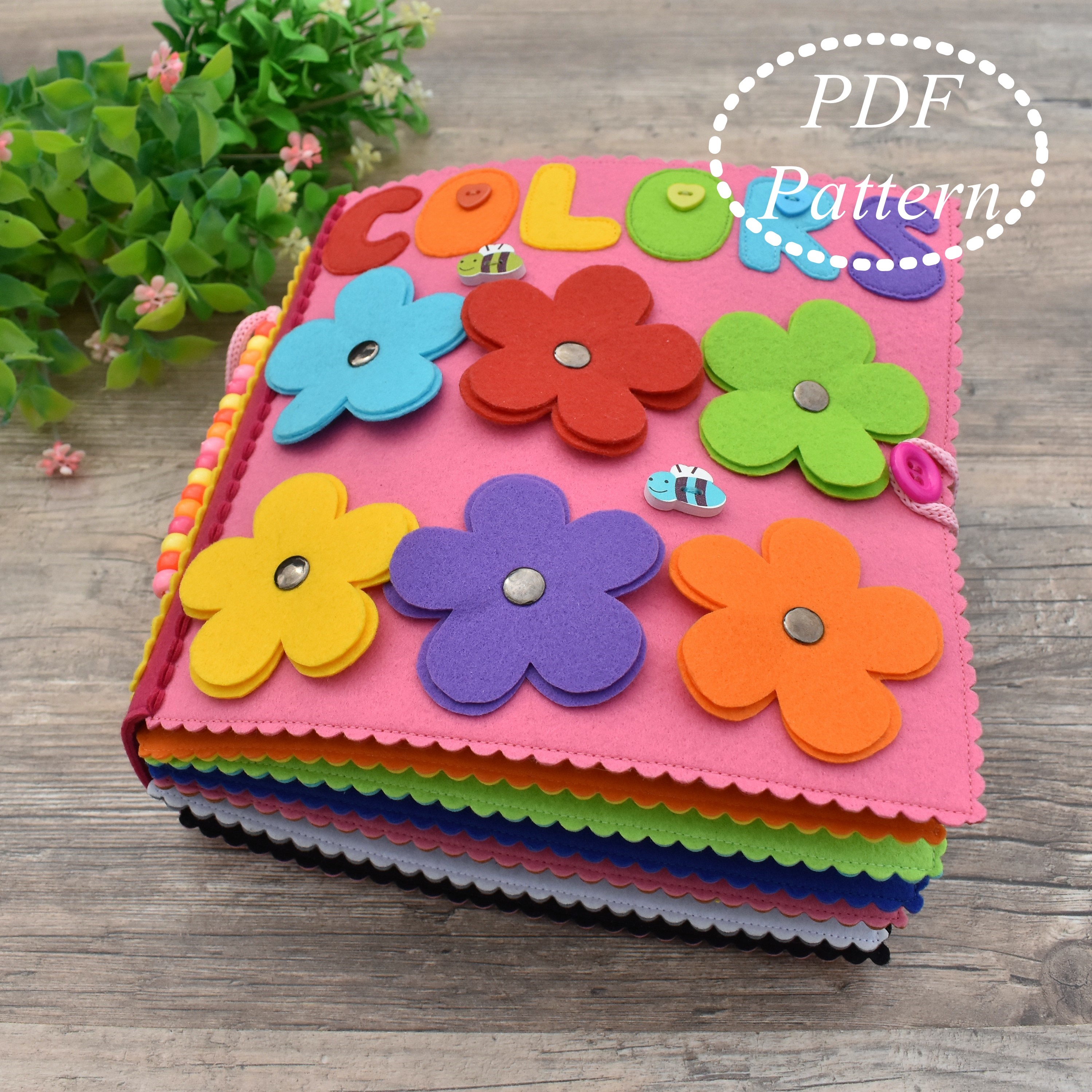 Colors Quiet Book for toddler Felt Pattern (pdf + svg)! Наталья