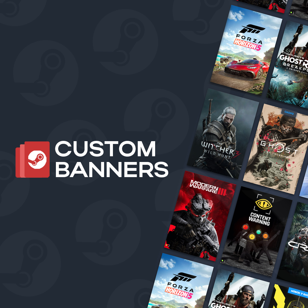 MAJOR76 CUSTOM BANNERS (Кастомное оформление обложек игр в Steam) - MAJOR76  | Boosty