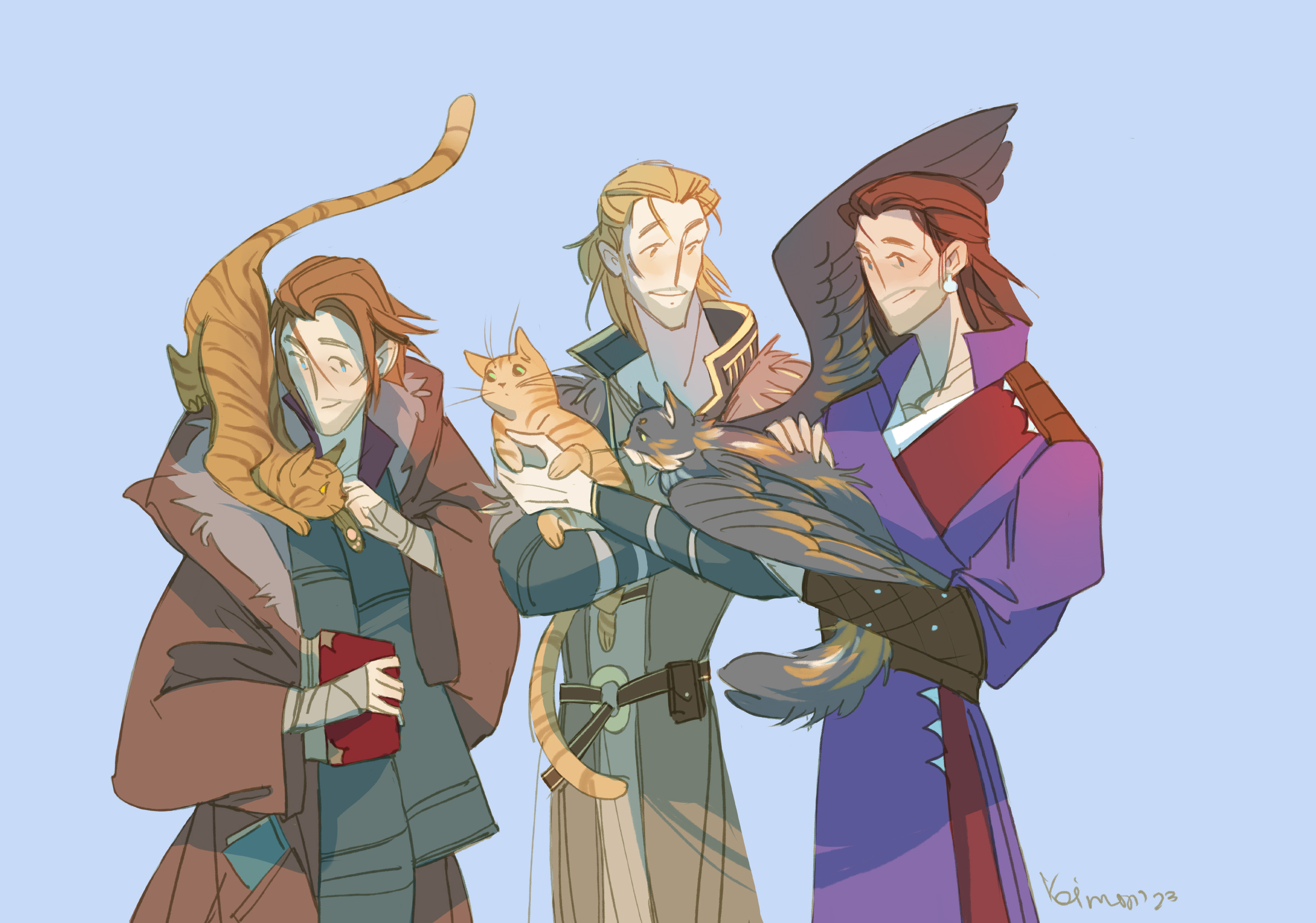 Someone at tumblr asked me if this fan art of wizards and cats available as...