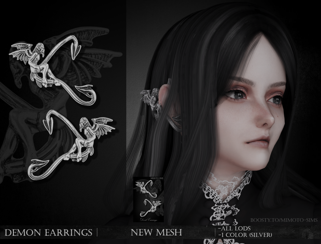 Earrings Angel and <b>Demon</b>.