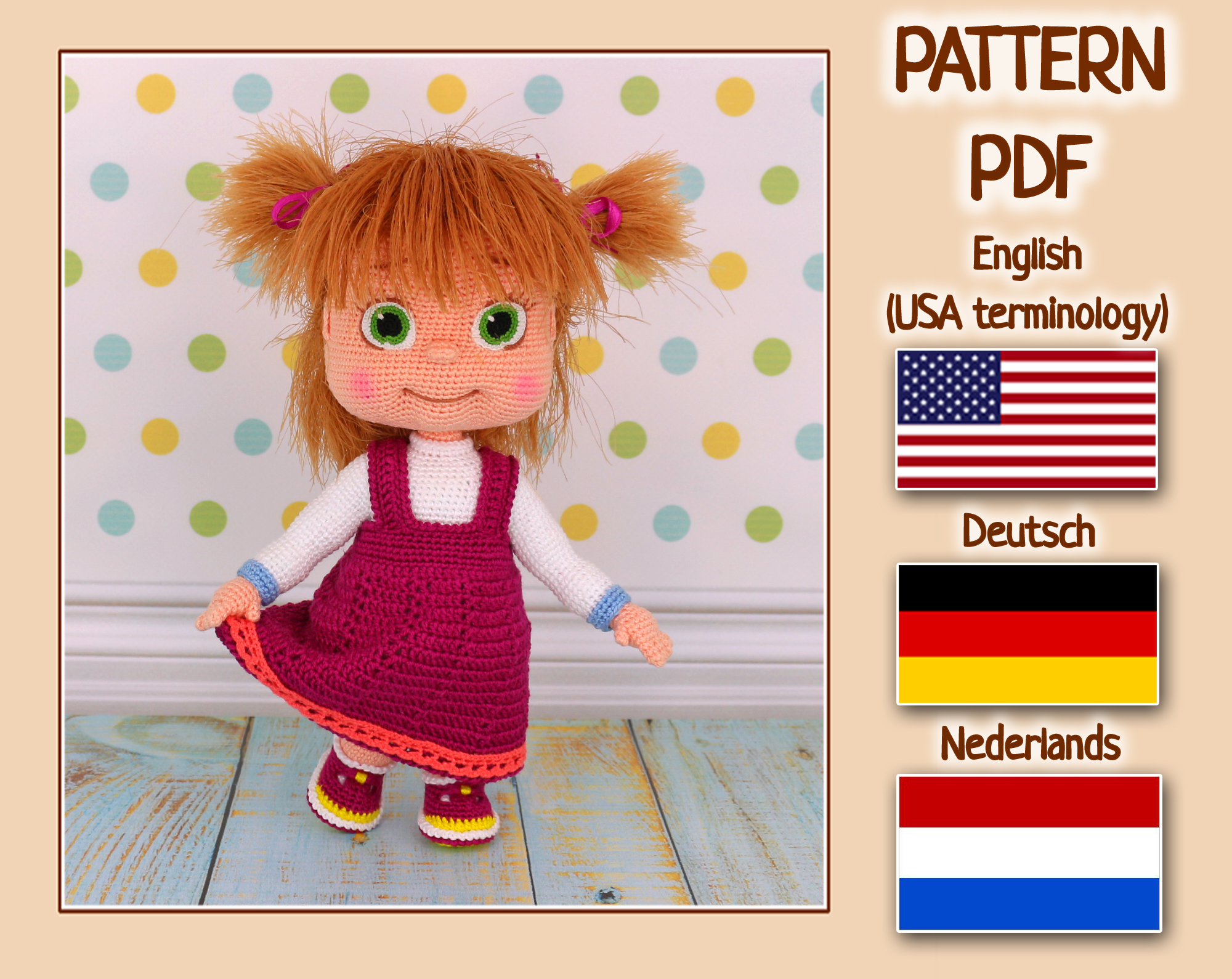 Masha - crochet doll pattern - Anna Sadovskaya | Boosty
