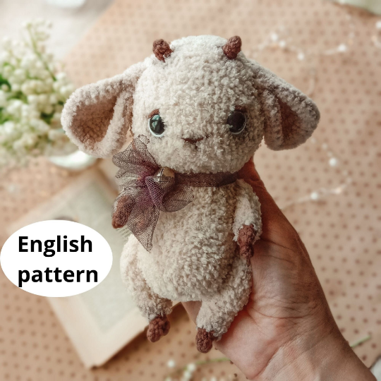 5.5 Crochet Amigurumi crochet pattern goat sheep PDF ENGLISH pattern stuffed animal pattern crochet animals crochet goat pattern crochet sheep Ya batalova Boosty