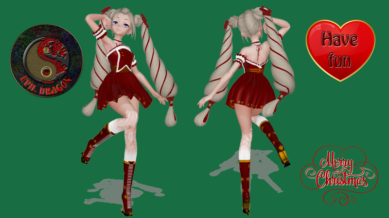 MMD] CHRISTMAS MODEL 2024 DL - EVIL DRAGON | Boosty