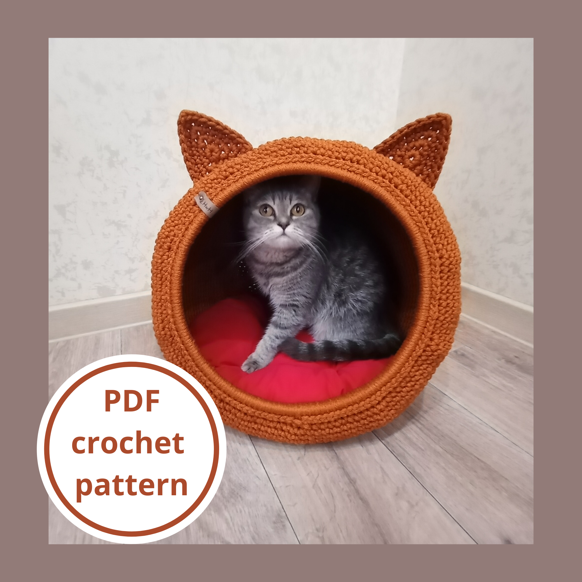 Домик для кошки крючком мастер класс