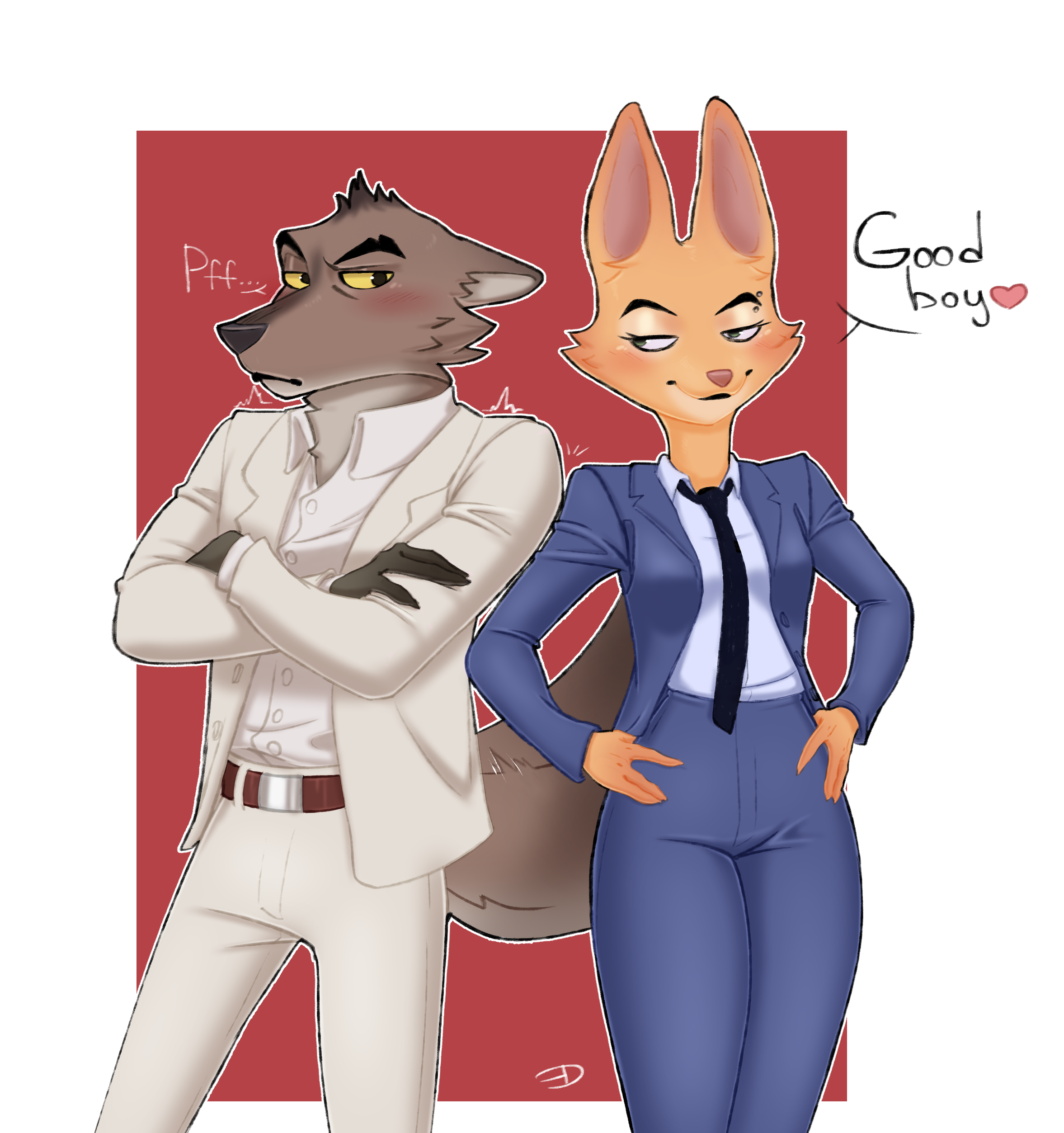 Diane Foxington. Mr Wolf x Diane Foxington. Diane Foxington and Mr. Wolf. The Bad guys Mr Wolf x Diane Foxington.