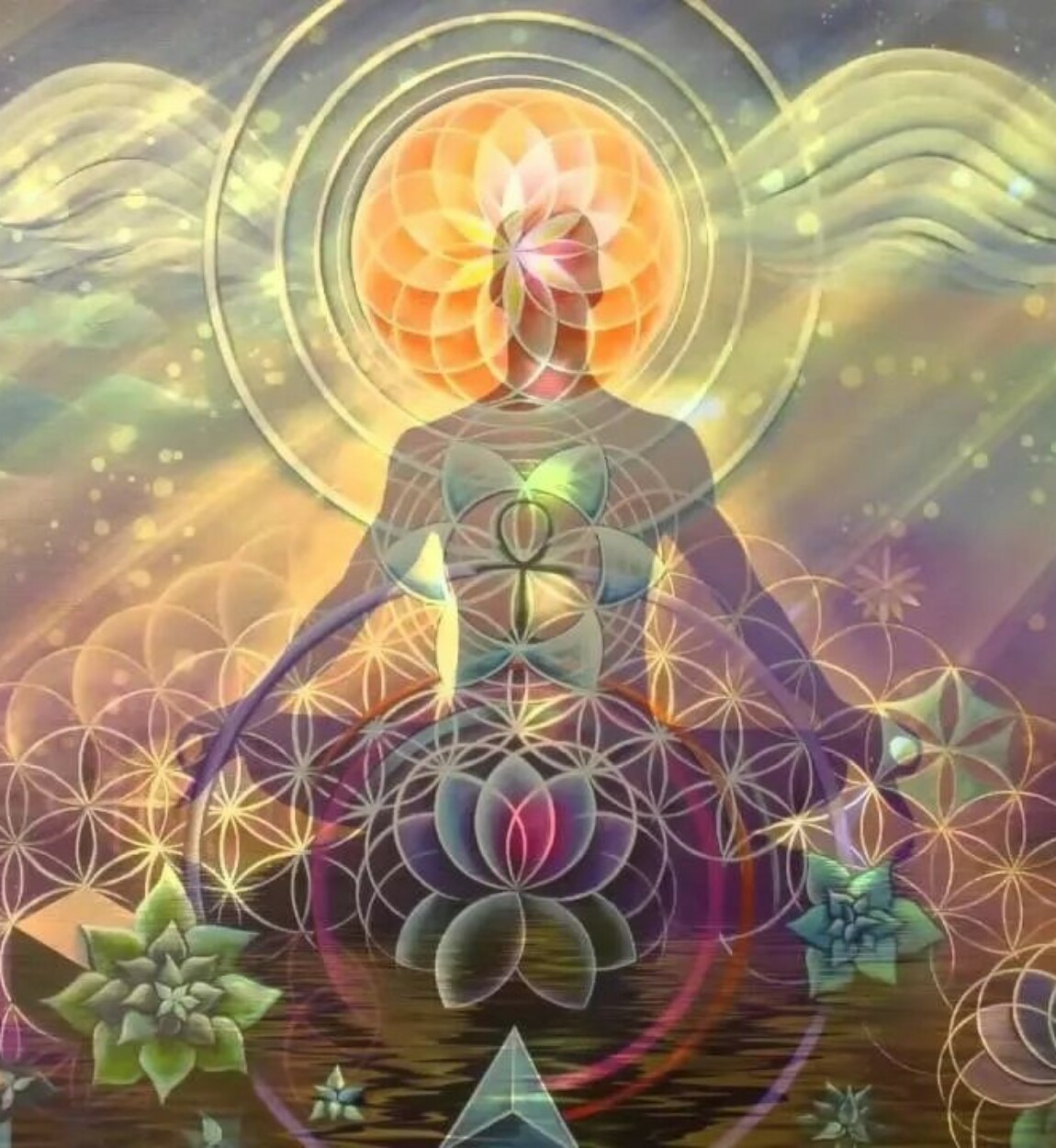 Божественная медитация. Священное пространство сердца. Логотип исцеление.