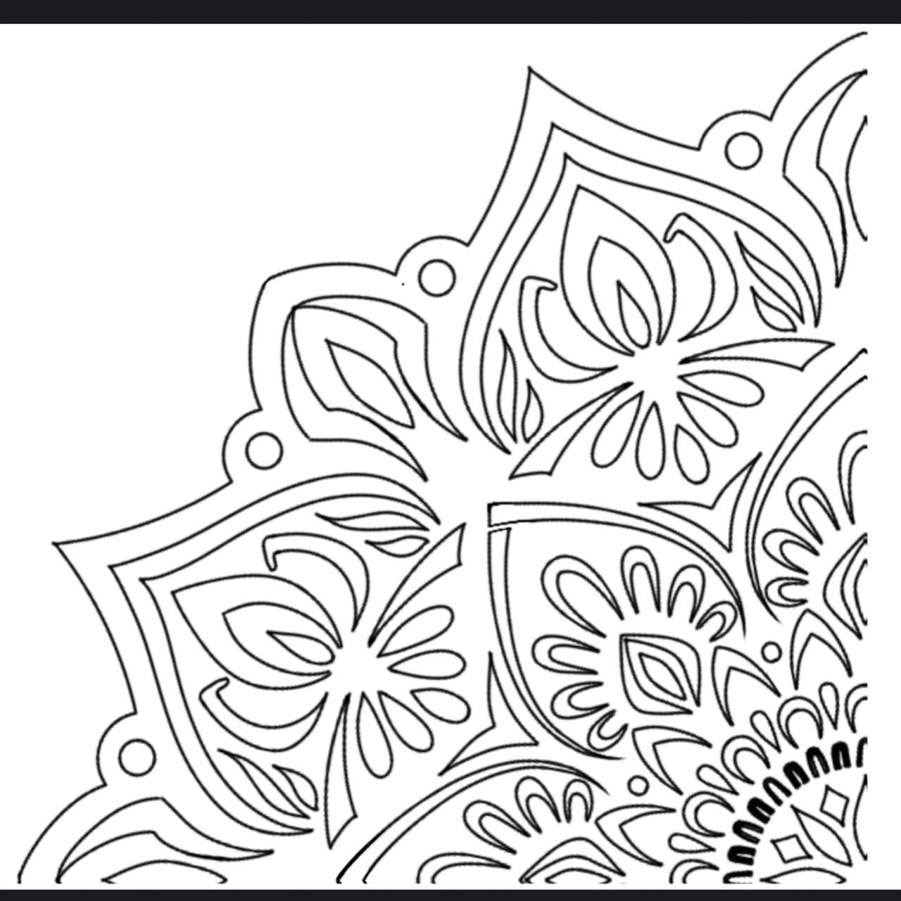 The mandala sketch is suitable for drawing on fabric, on the wall, for ...