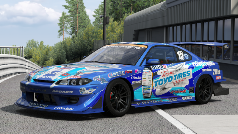 ヨコモ　Team TOYO with GP SPORTS S15ボディ Team TOYO with GP SPORTS S15 SILVIA
