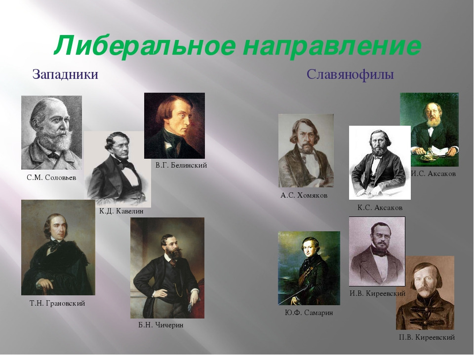 Лидеры либерального направления