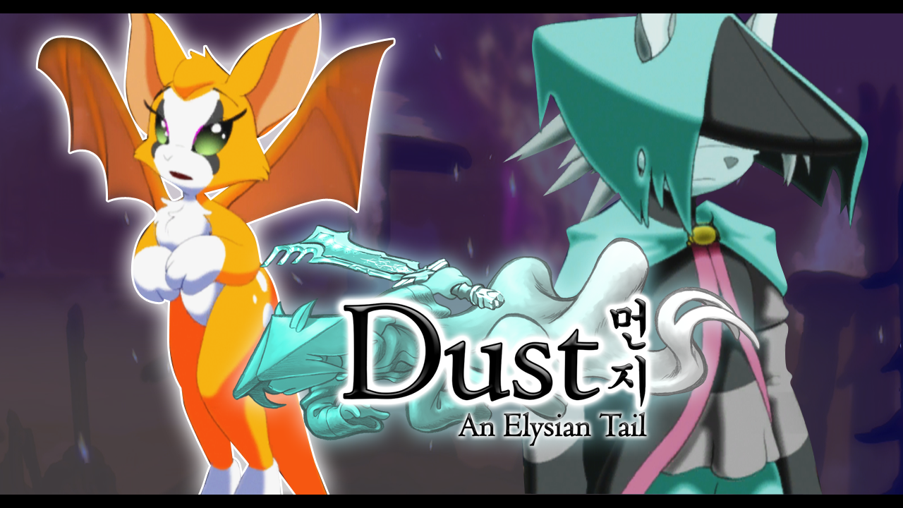 Tails 13. Dust an Elysian Tail. Dust - an Elysian Tail название на прозрачном фоне.