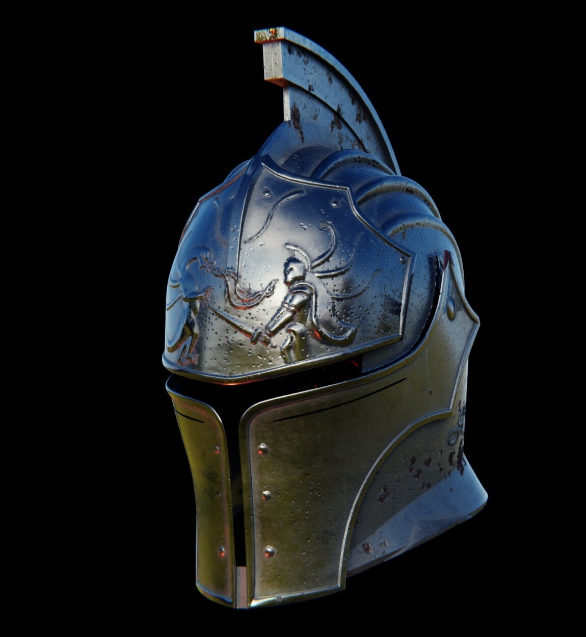 Рыцарский шлем 3д модель