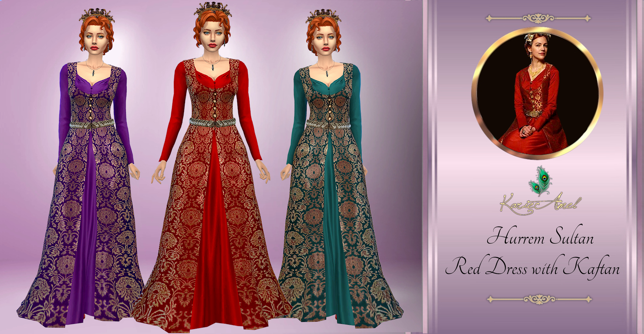 Hurrem Sultan Red Dress with Kaftan  - Karie-Amel Sims | Boosty
