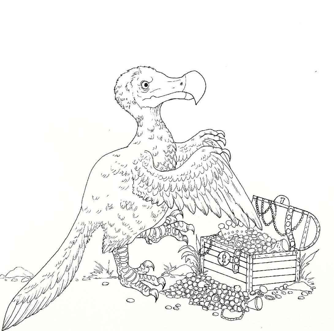 Раскраска Dodo зоопарк