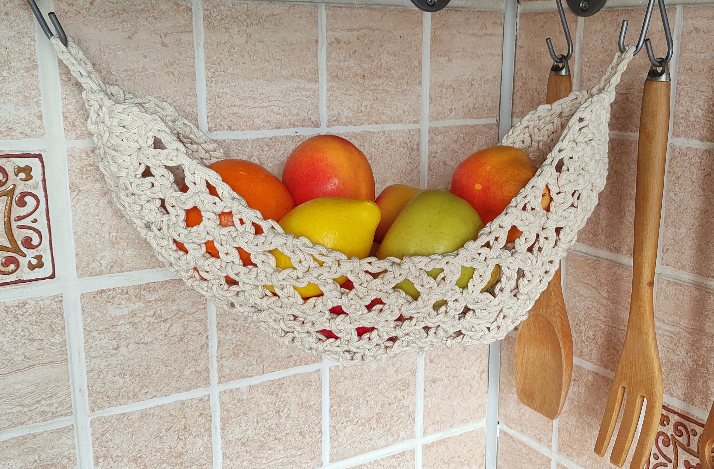 CROCHET PATTERN Kitchen fruit hammock. Iola Kolenova Boosty