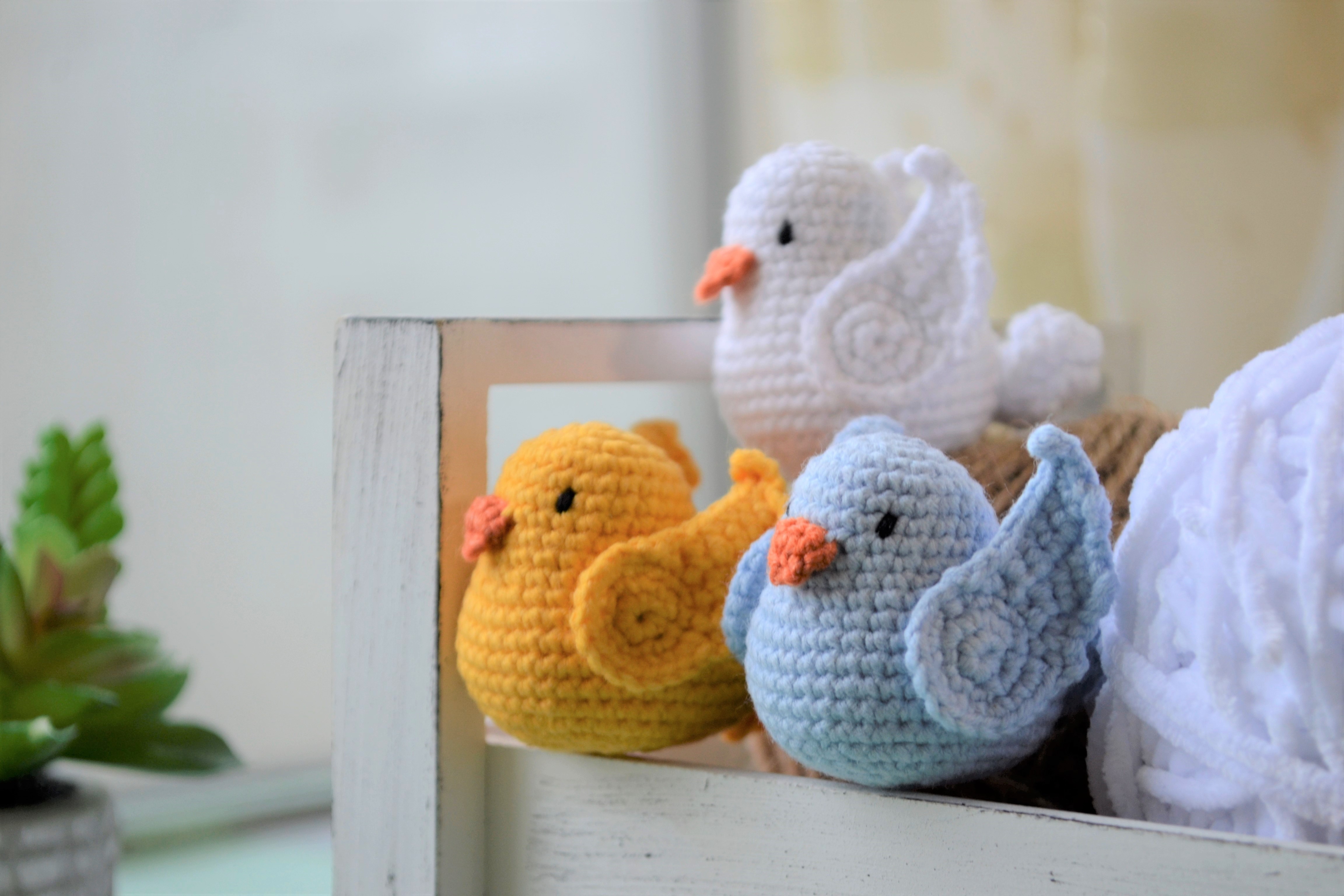 2 Crochet pattern pigeon amigurumi bird tutorial 1.97 inch