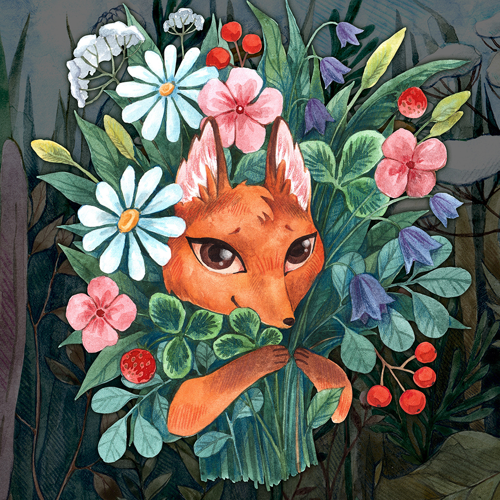 Flower foxes. Flower Fox Темнюк цветы. Лиса цветы вектор. Горшочек Лисичка с цветами. Лисичка и цветы горшках картинки.